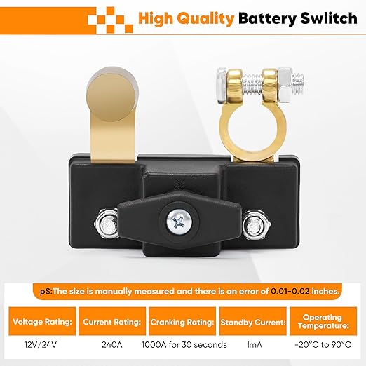 STHIRA® Car Battery Disconnect Switch for 12V24V Car Battery is Used to Prevent