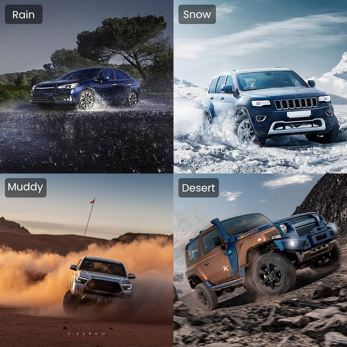 STHIRA Car Mats for SUV, Vans and Sedans featuring Anti-Slip Backing | Waterproof Leather Protection