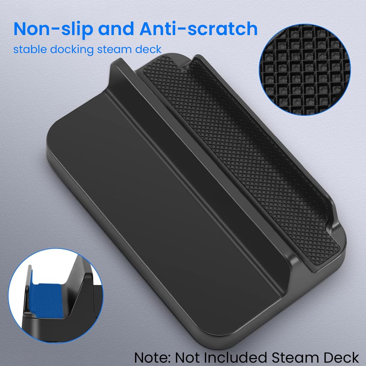 ZORBES Holder for Steam Deck with Anti Slip Base for Rog Ally and Switch | Stable Desk Stand