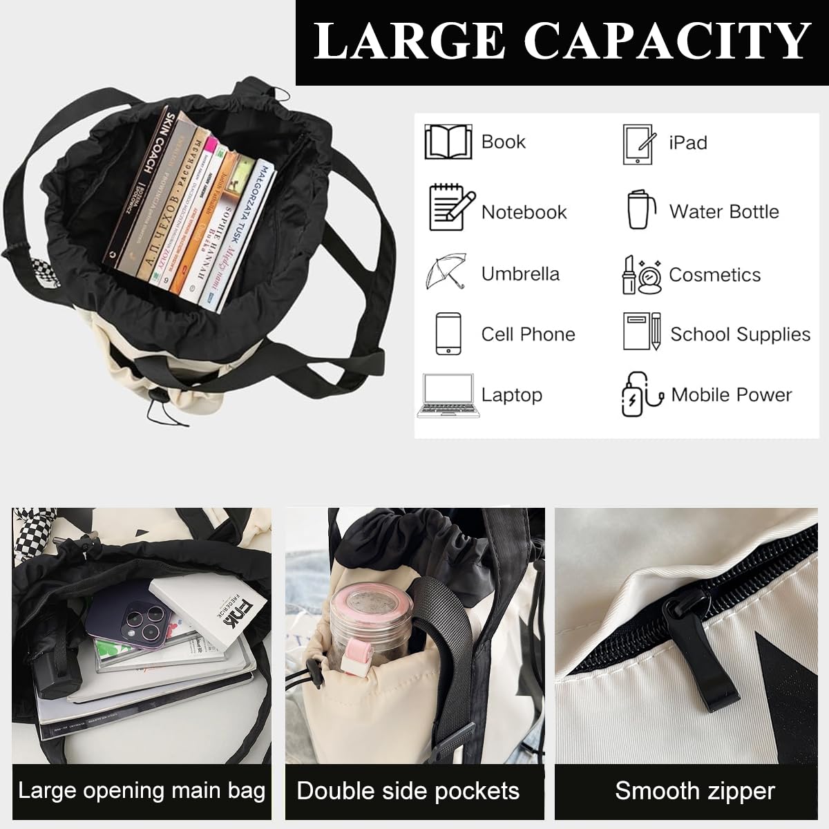 GUSTAVE Messenger Bag for Travel and Gym with Adjustable Strap | 42x17x32cm Nylon Patchwork Design