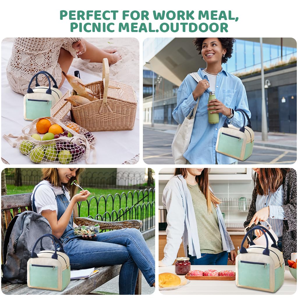 ZIBUYU Insulated Lunch Bags for Office and School with 3.5 Litre Capacity | Leakproof Oxford Design