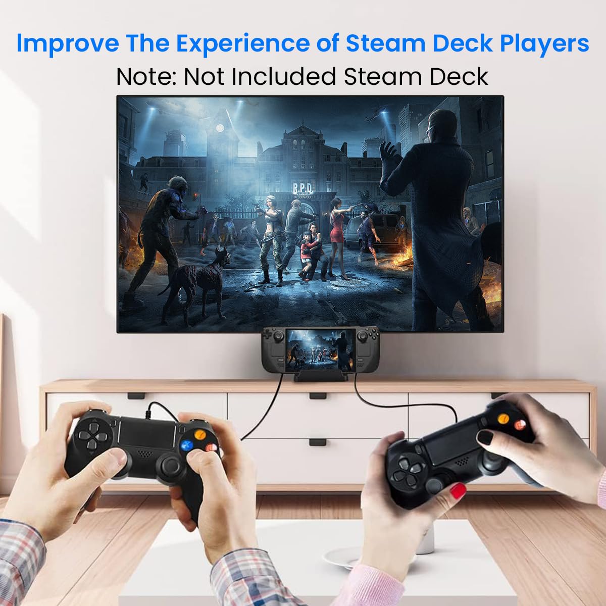 ZORBES® Holder for Steam Deck Desk Stand for Rog Ally Switch Game Pad Stand Anti-Slip Base Design Steam Deck Accessories Holder Stand for Asus Rog Ally Gaming Console/Steam Deck/Switch/OLED/Lite