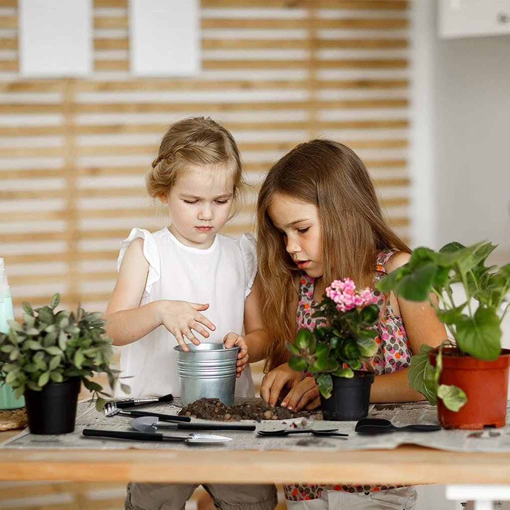 HASTHIP® 28PCS Gardening Tools Kit with Storage Bag and Mat Plant Kit for Home Agricultural Small Plants Transplanting Seedling Succulent Planting