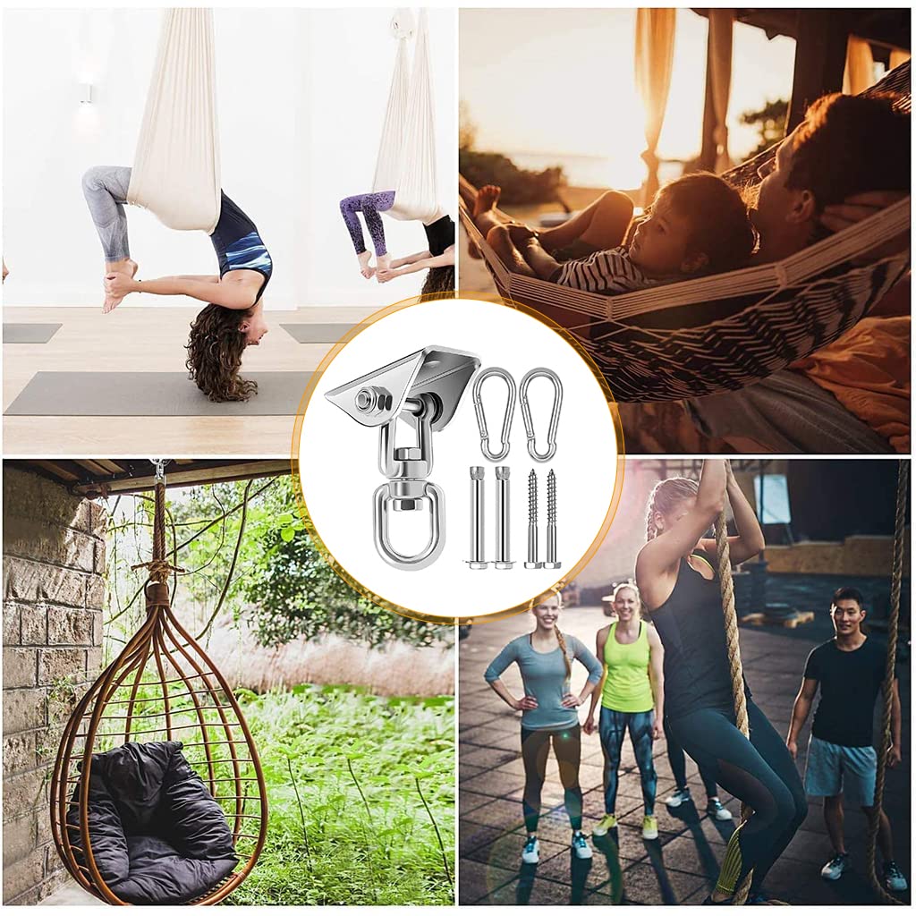 Supvox Swing Hanging Straps Kit for Tree and Hammock Use with 1.5m Straps and Carabiners | 500kg Load Polyester Webbing