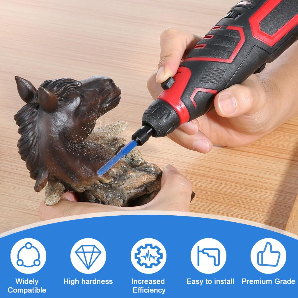 Serplex Rotary Rasp Drill Bits Set for Woodcraft with 7 Shapes and Diamond Coating | DIY Crafting