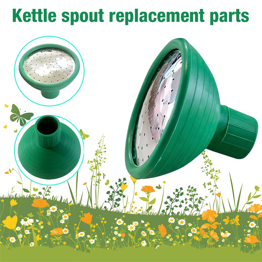 HASTHIP Watering Can Rose Head 2 Pcs for Garden Use with Twist Lock Fit | Stainless Steel and PP Sprayer Nozzle Green