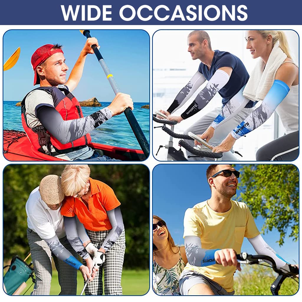 Optifit Arm Sleeves for Outdoor Sports with UPF 50 UV Protection and Cool Lycra Fabric | 2 Pairs