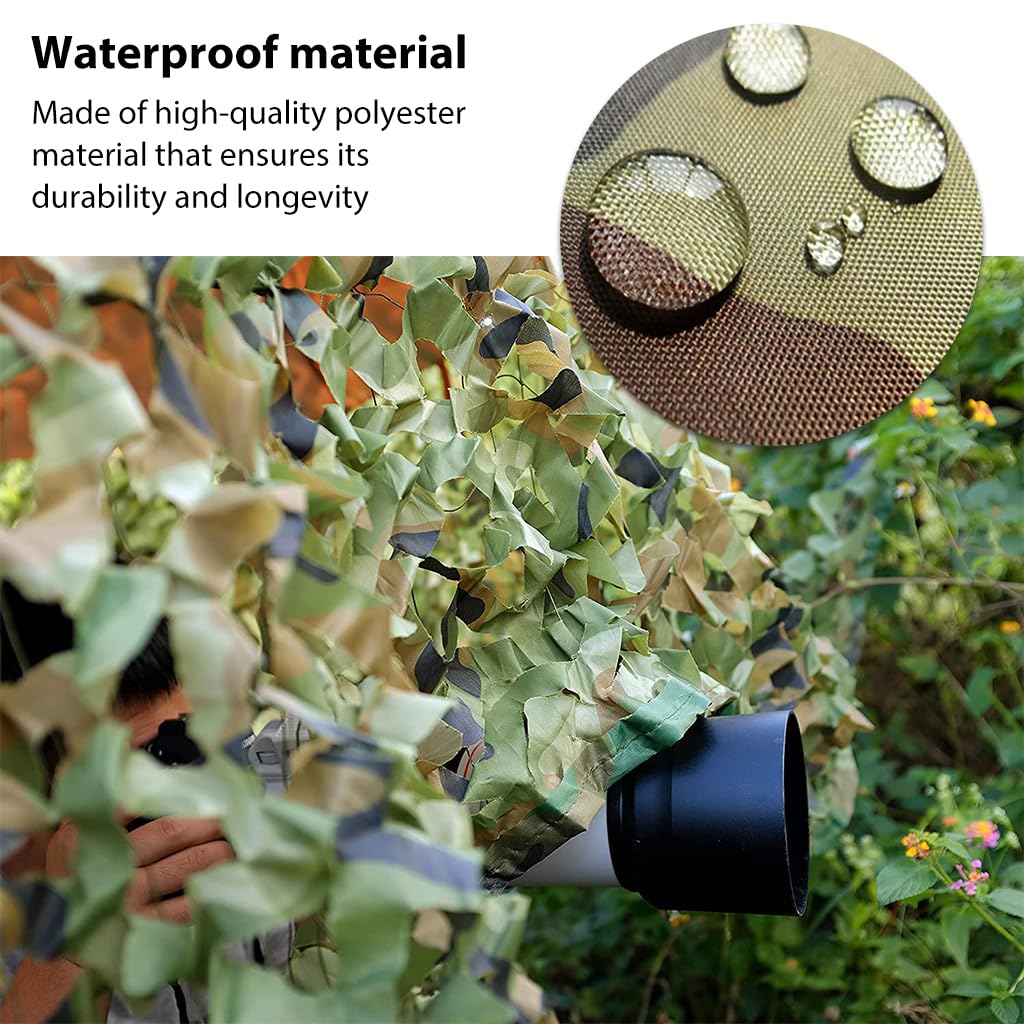 Optifit Camouflage Cover 59 by 118 inches for Hunting and Balcony Use featuring Polyester Netting