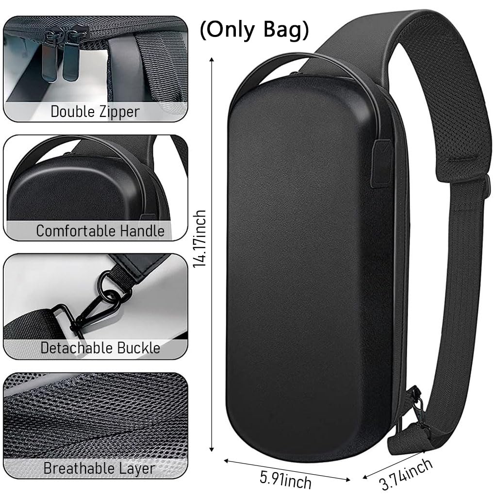 Verilux Steam Deck Carrying Case for Travel with EVA Hard Shell and Shoulder Strap | Waterproof Organizer Bag