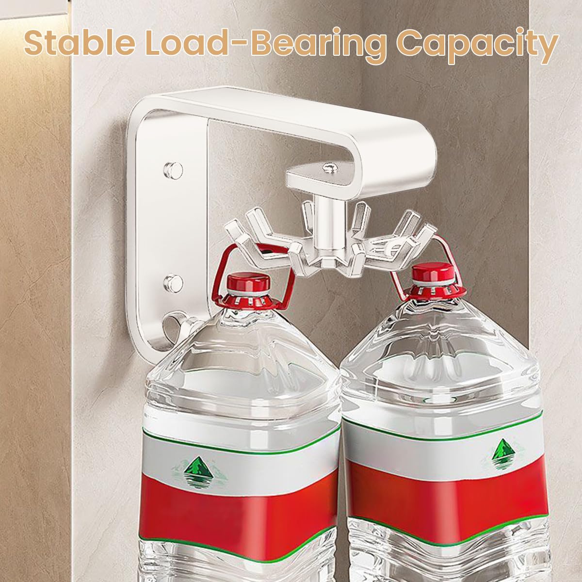 HASTHIP Multi Utensil Organizer for Kitchen with 360° Rotatable 10 Hooks and Carbon Steel Design