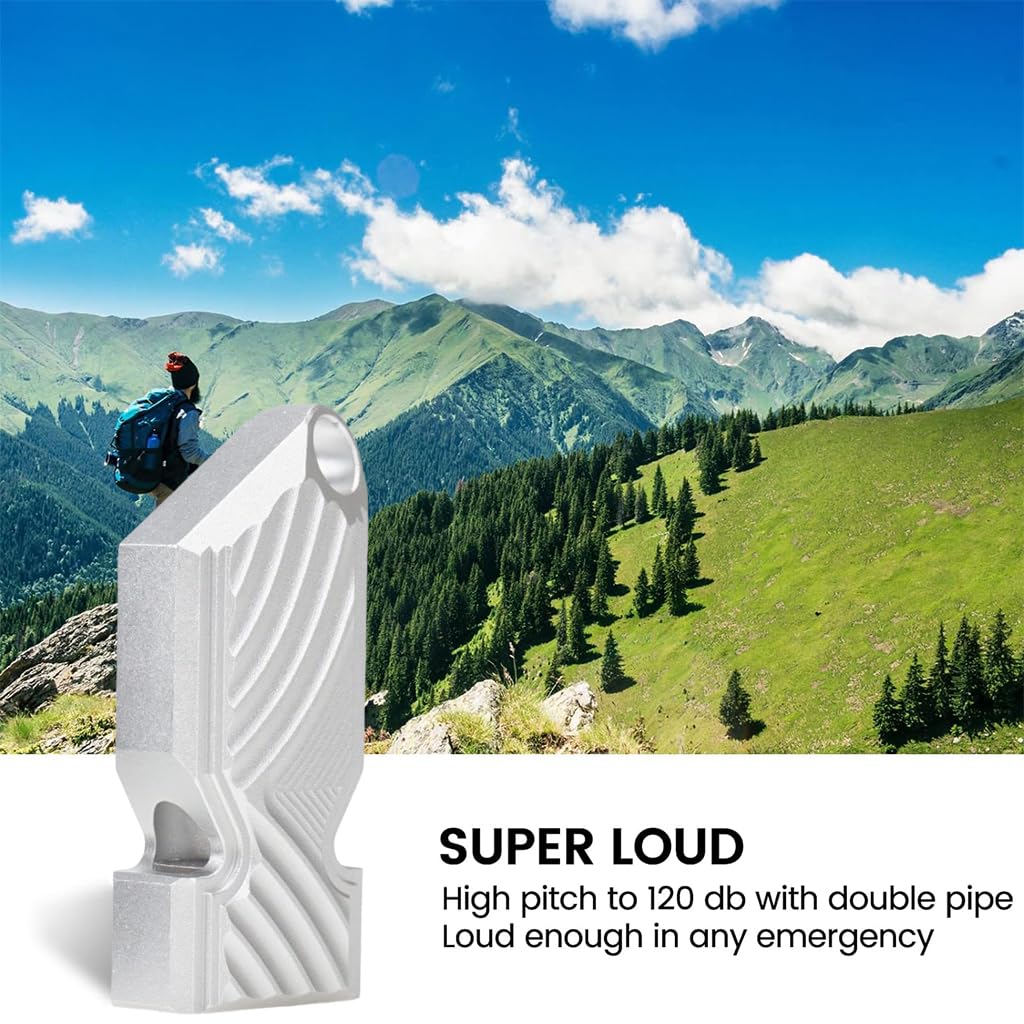 Supvox Emergency Whistle for Outdoor Safety with 120dB Sound featuring Double Tube Design