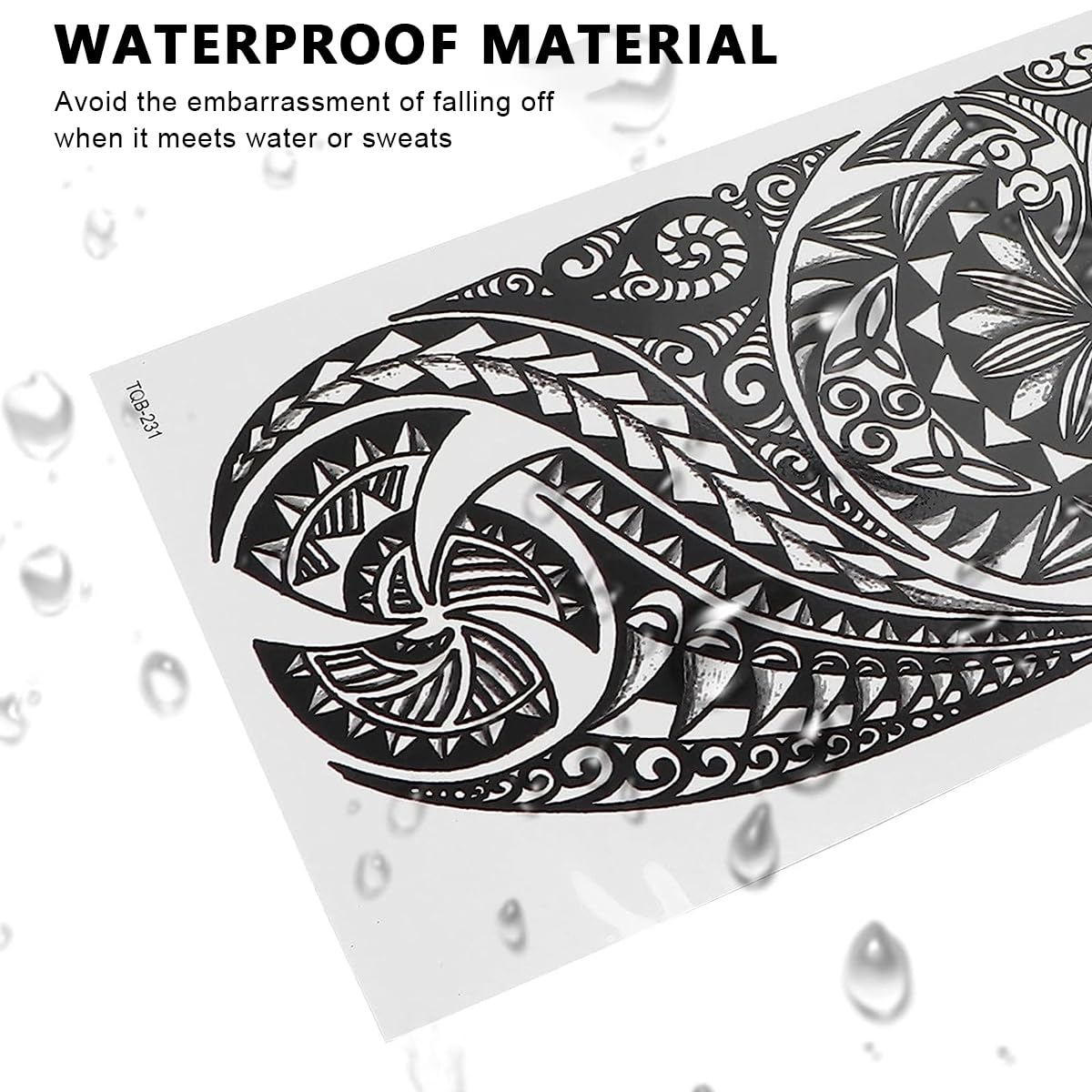 MAYCREATE Temporary Tattoos for Men and Women with 6 Waterproof 48×17 cm Sheets | Lion, Wolf and Skull Designs