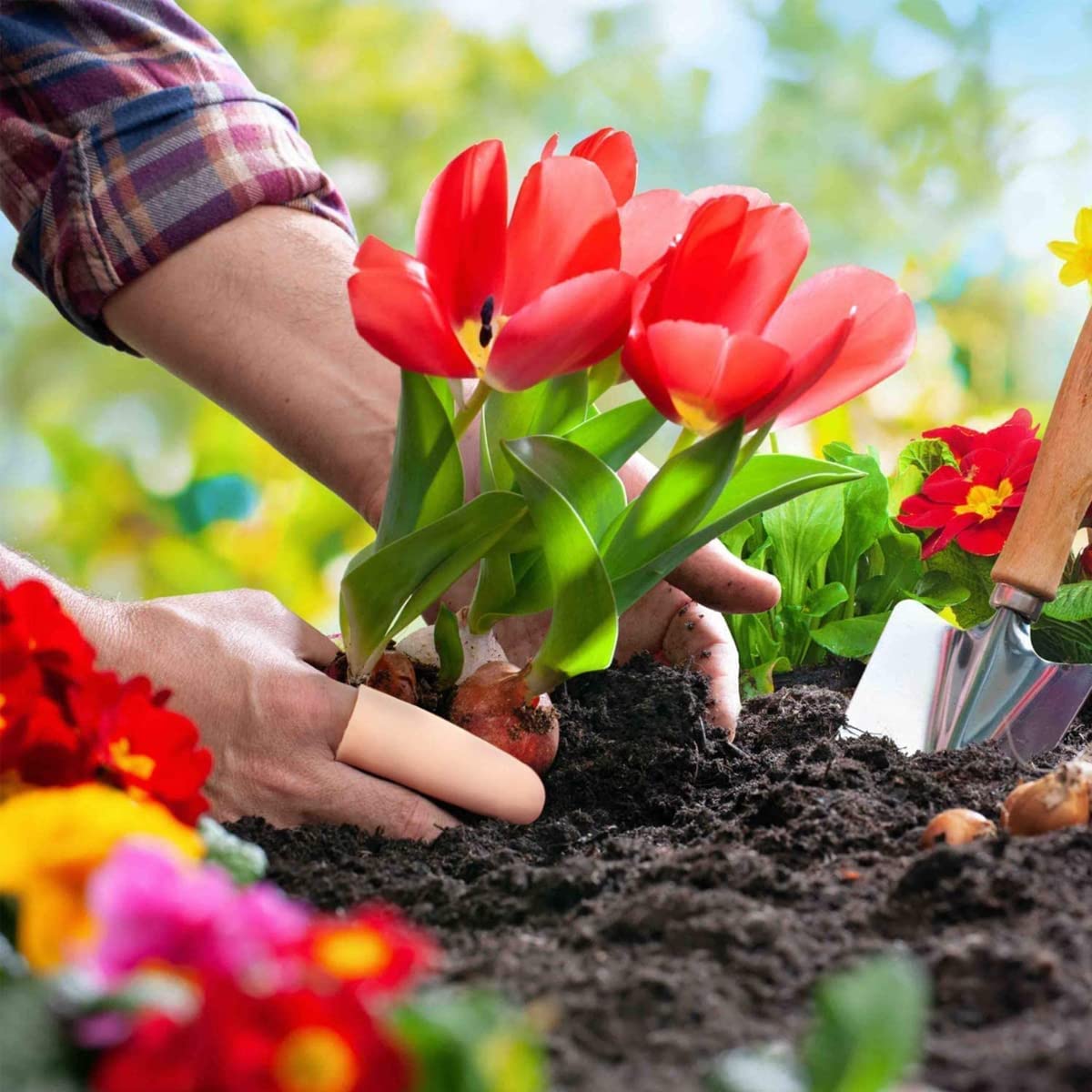 MAYCREATE Gel Finger Protector Gloves for Cracked or Arthritic Fingers with 10pcs Set | Soft Silicone Covers in White