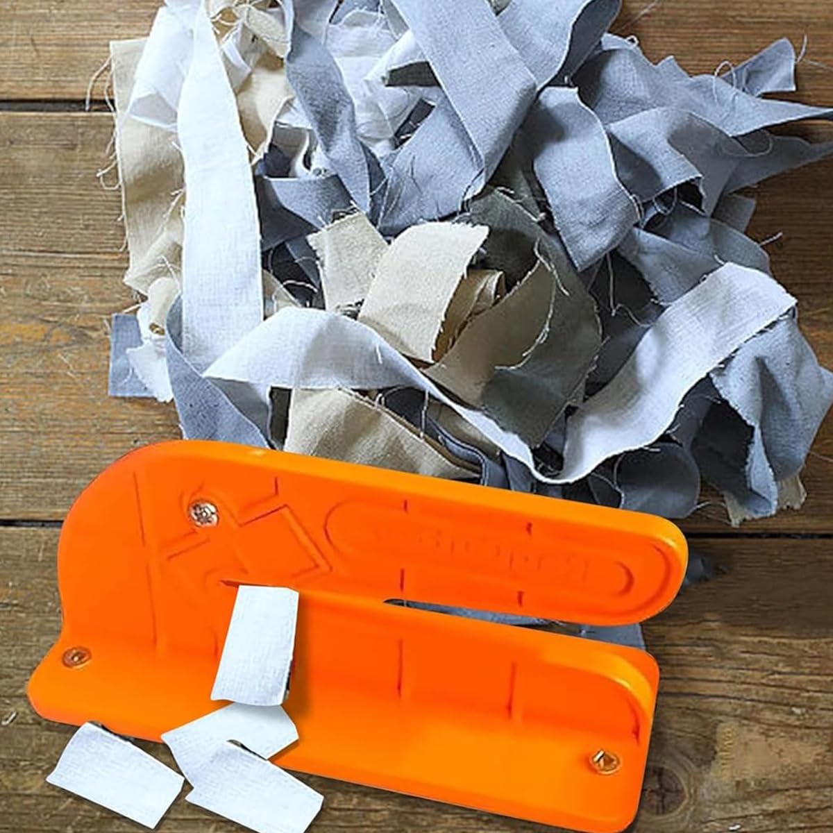 Serplex Fabric Cutter for Workshops and DIY Crafts featuring Wall-Mounted Design | Orange Ergonomic Precision Tool