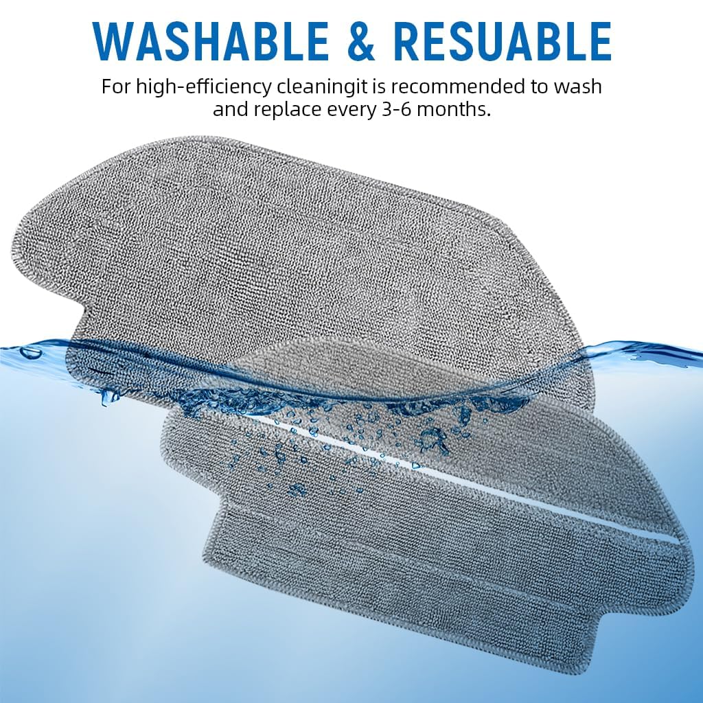HASTHIP Microfiber Mop Cloth for Mi Robot Vacuum Mop P with 4pcs Set | Machine Washable