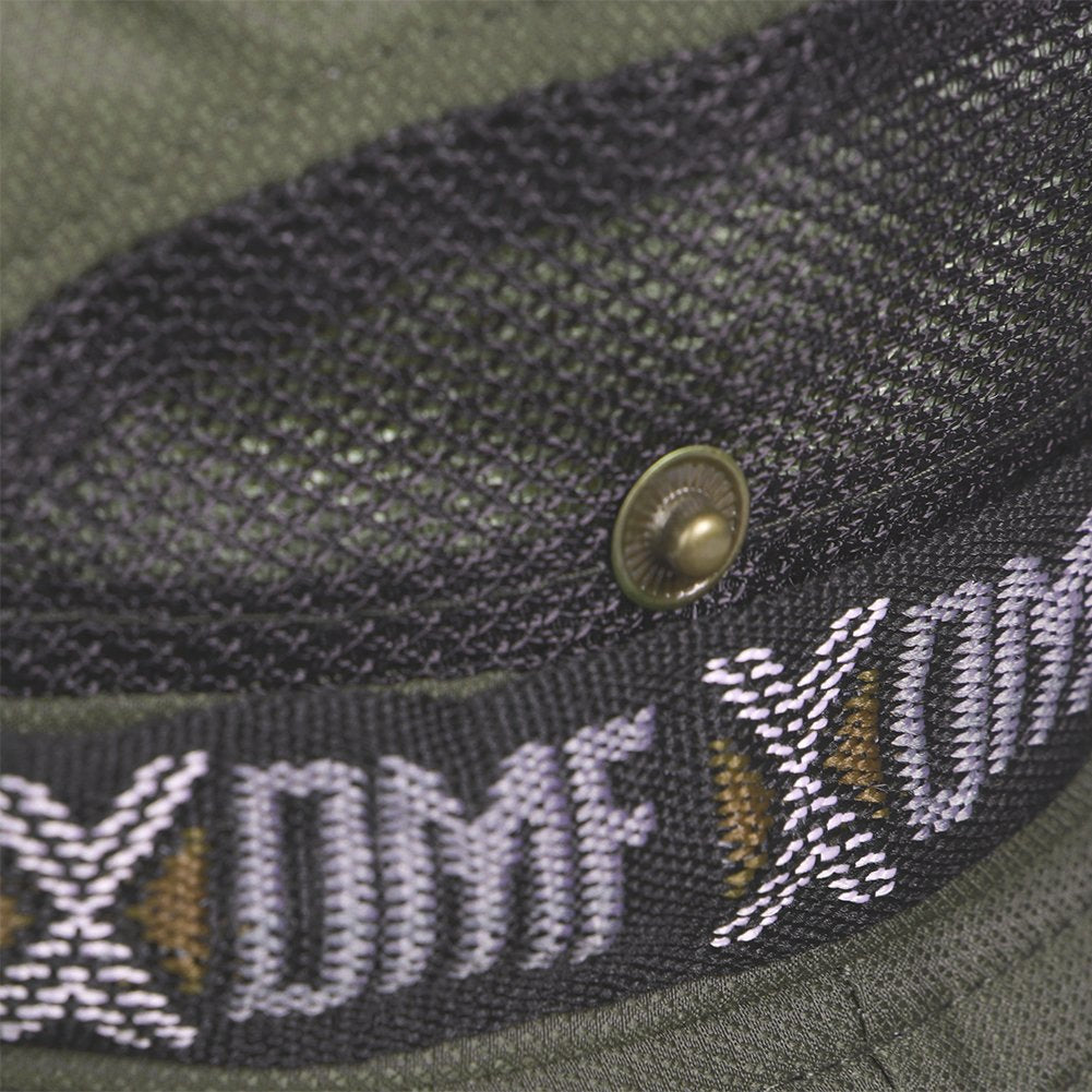 GUSTAVE Summer Outdoor Round Hat for Men with Wide Brim and Mesh UPF 50 Protection | Army Green