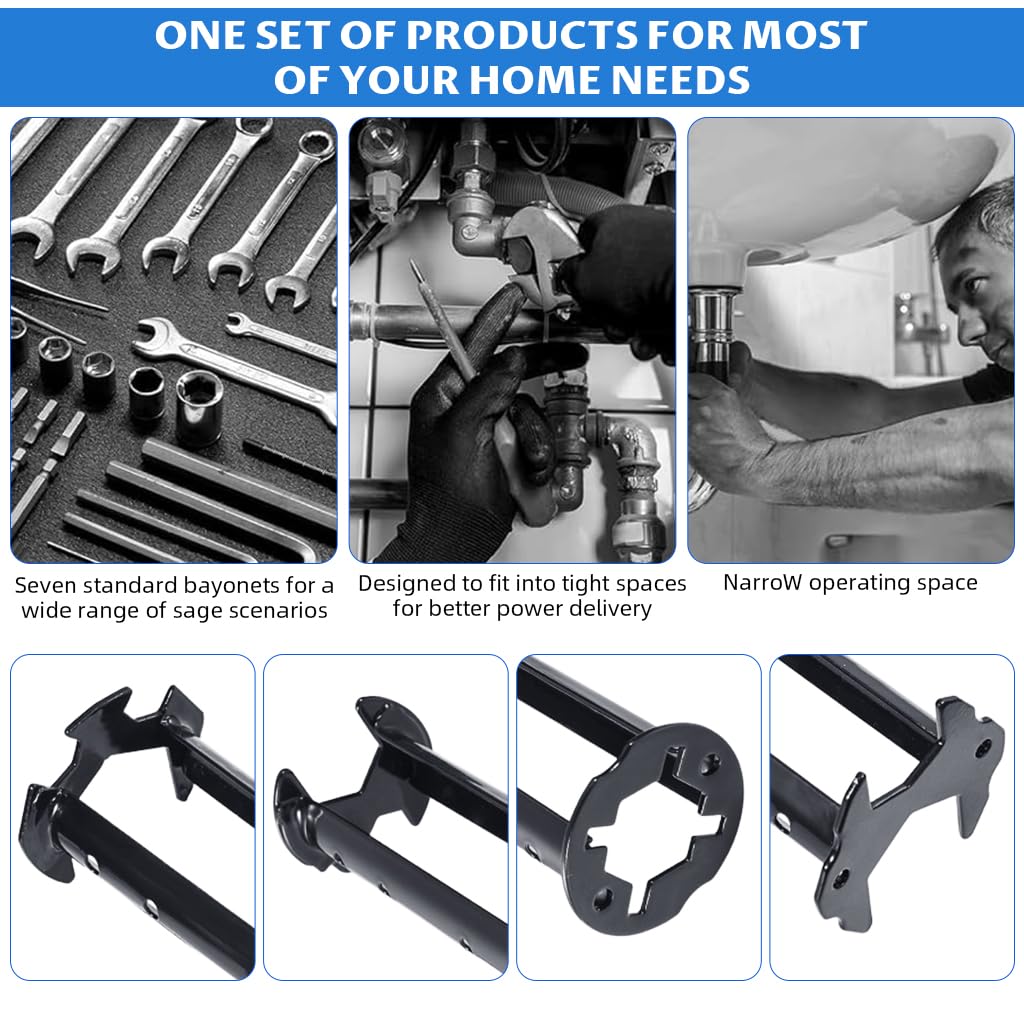 Serplex Sink Wrench for Plumbing Repair with Dual Head Design and Carbon Steel Build | 2Pcs Set