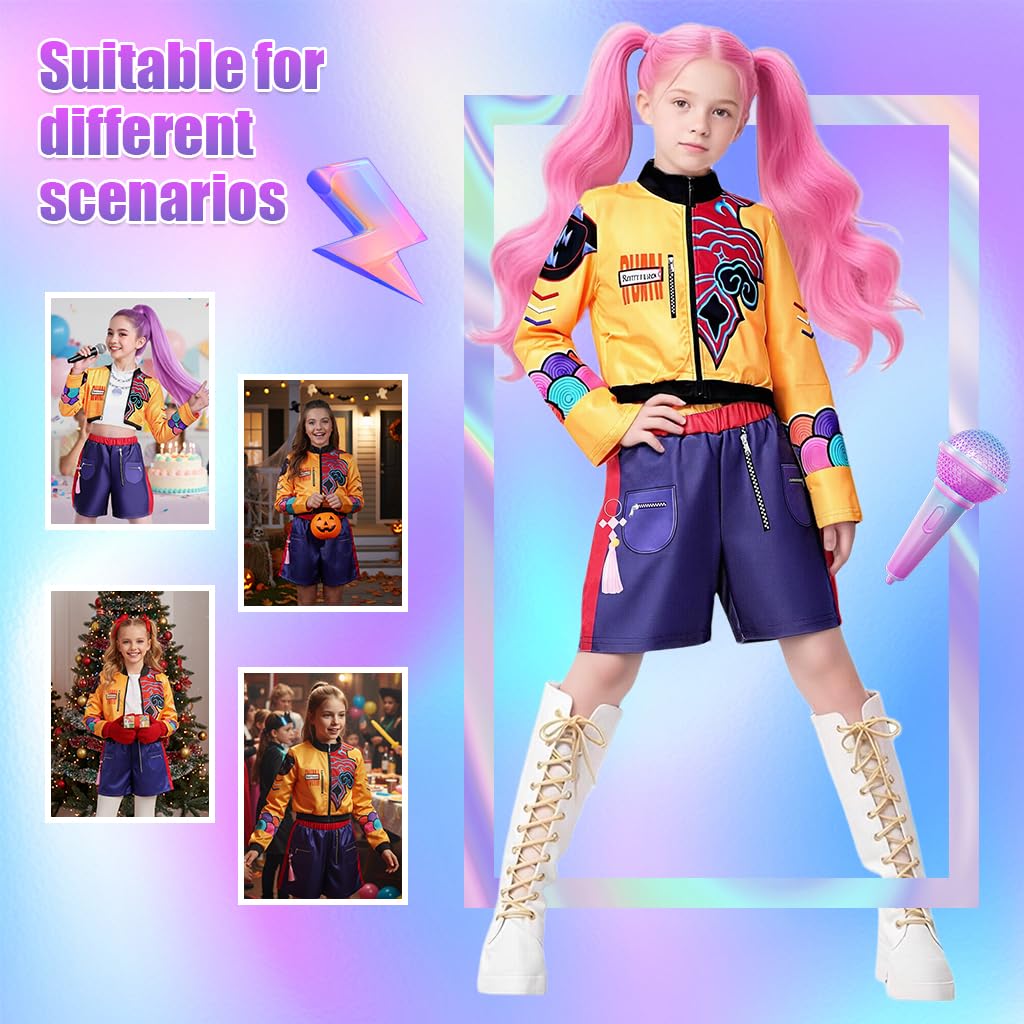 PATPAT Halloween Cosplay Costume for Party featuring Rumi Jacket Shirt and Pants Size 150cm