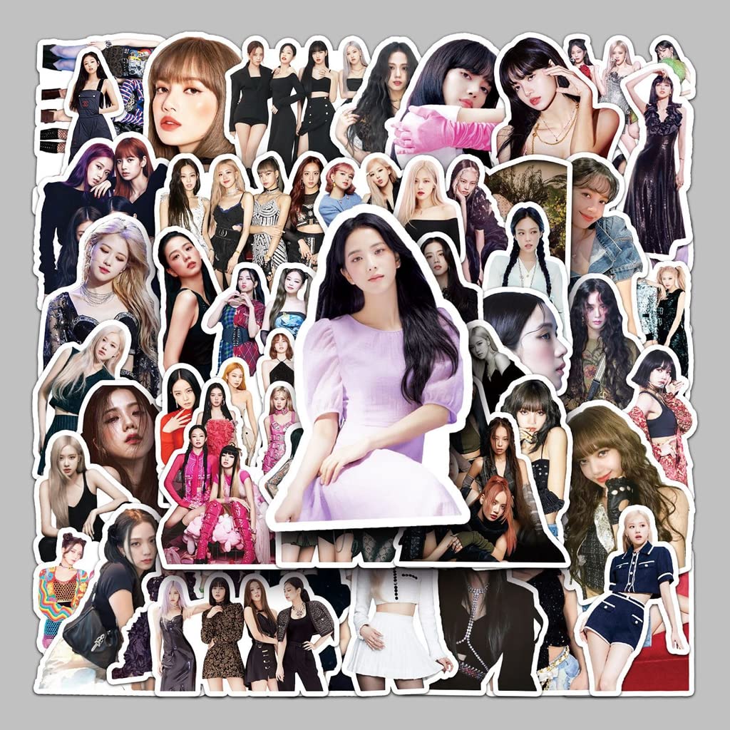 HASTHIP BLACKPINK Sticker Set for DIY Decoration with 50pcs Waterproof PVC Sheets | Gifts for Fans