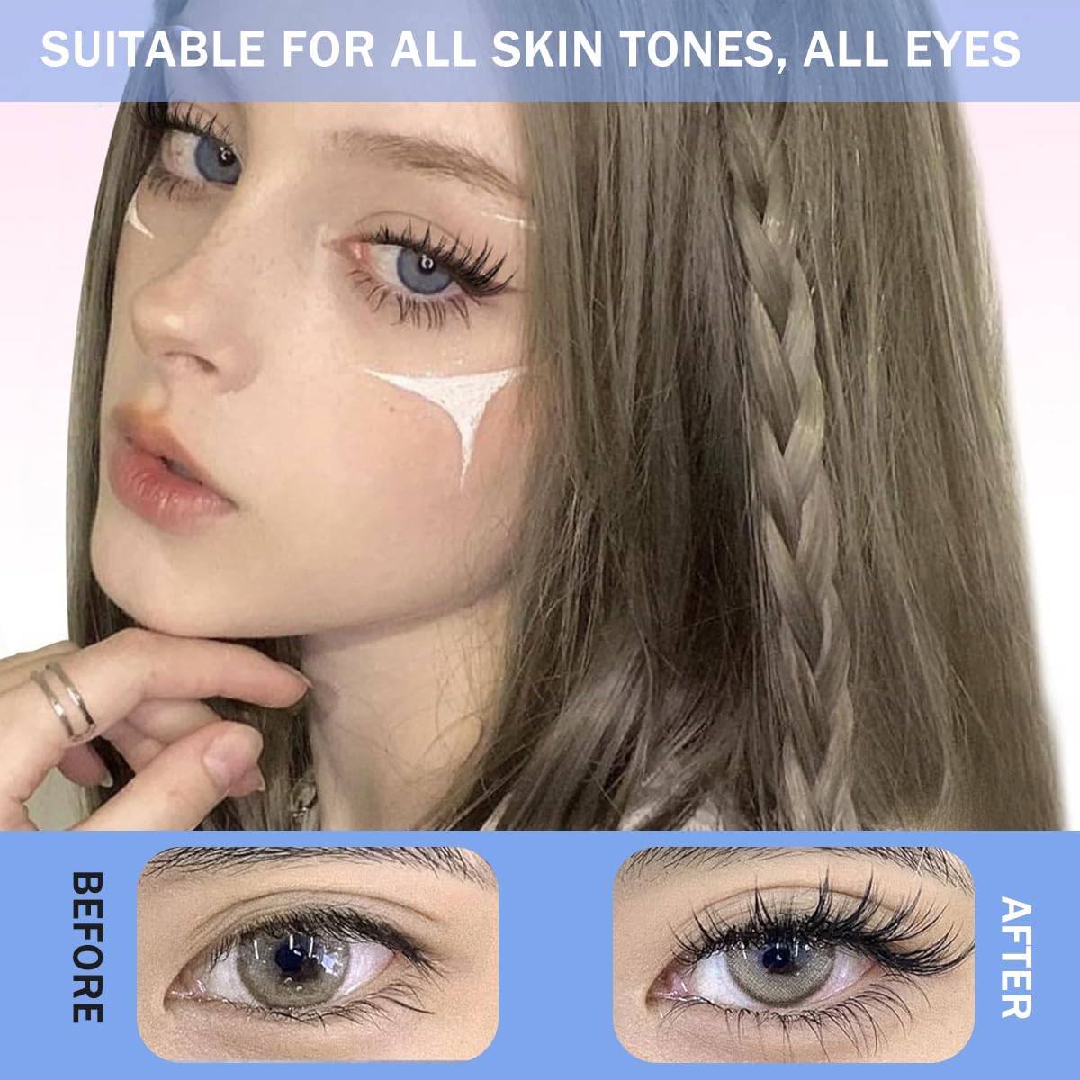 MAYCREATE Pre-glued False Eyelashes Kit with Tweezer and 120 Pcs Clusters 10/11mm | DIY Lash Extensions for Natural to Party Looks