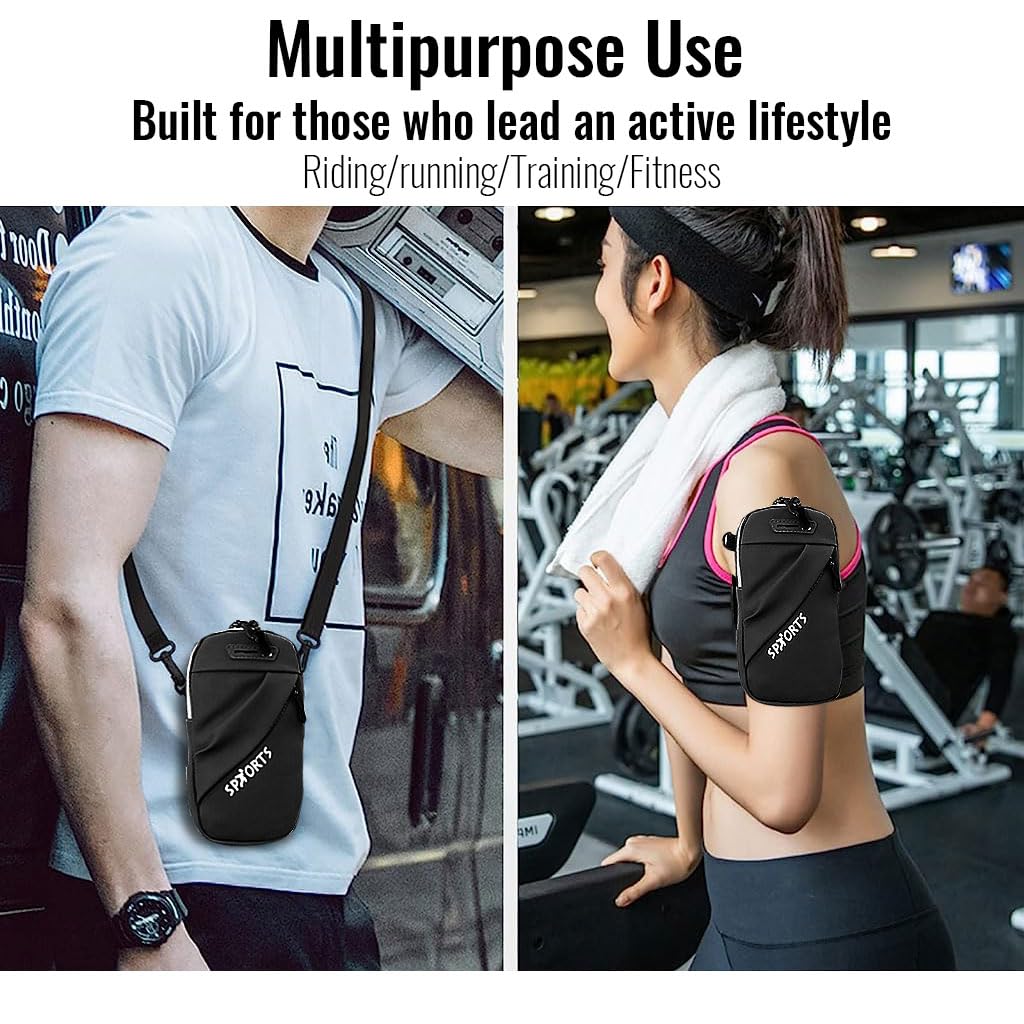 Optifit Armband for Running with Detachable Strap and Keychain | Fits 7in Phones