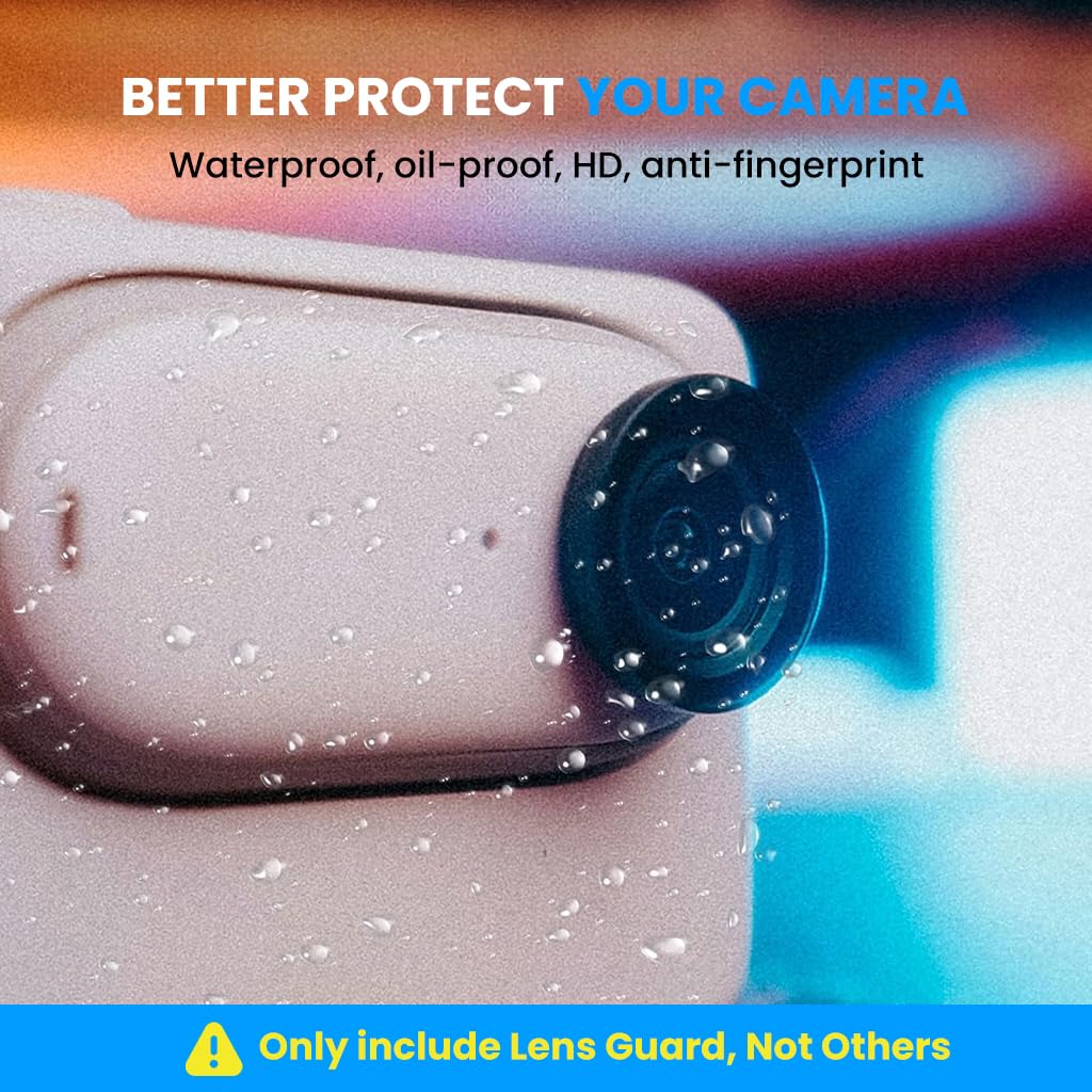 ZORBES Lens Guards for Insta360 GO 3S featuring Snap-On HD Glass Design 22mm Dia | Anti-Glare Protection