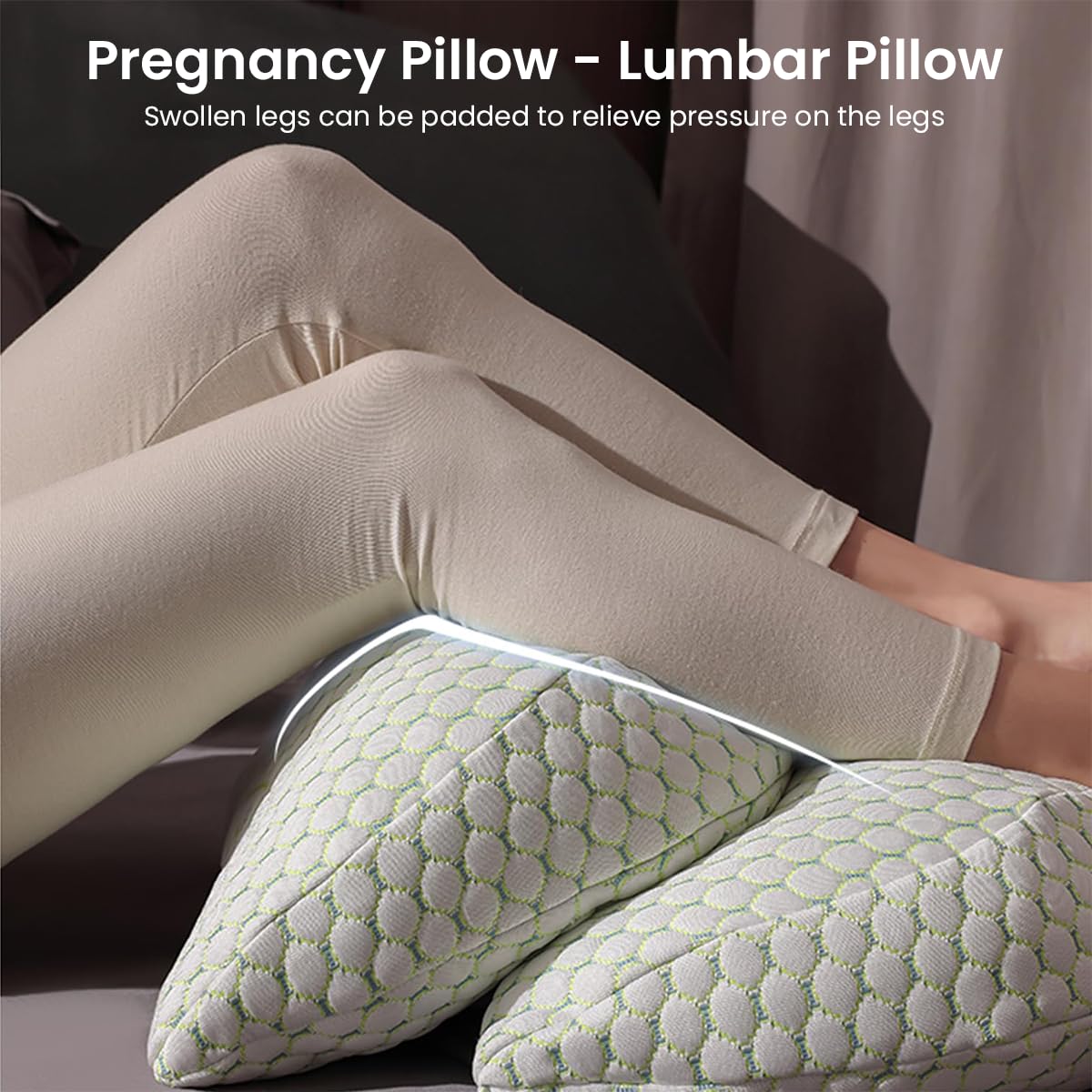 SNOWIE SOFT® Pregnancy Pillow Maternity Pillows for Pregnancy Sleeping, Soft Breathable Pregnancy Body Pillow for Back, Hips, Legs, Detachable Adjustable Pregnancy Wedge Pillows, Pregnancy Gifts