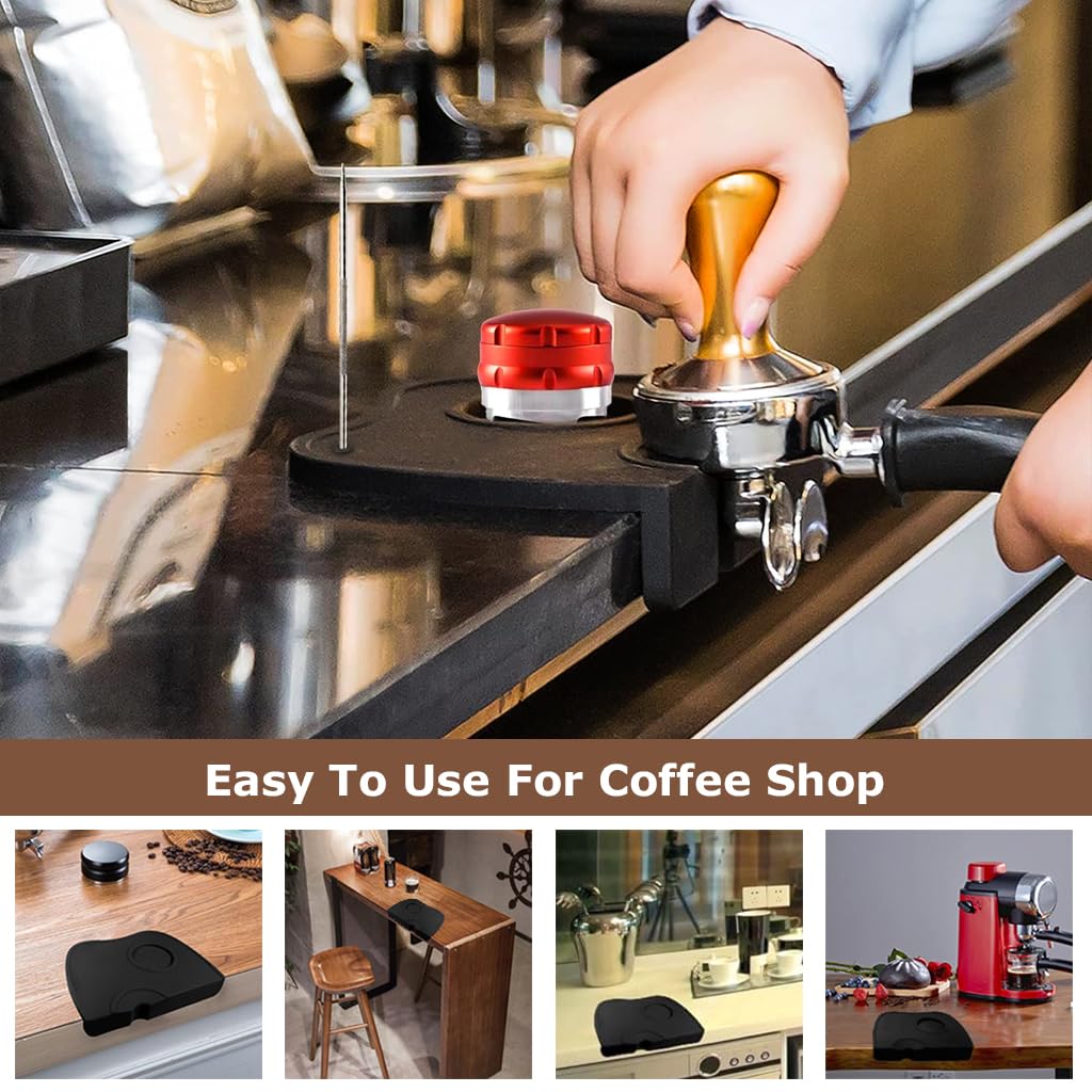 Supvox Silicone Coffee Tamper Mat for Espresso Bar featuring Non Slip Surface and 17.5x12.5x0.6cm Protective Design