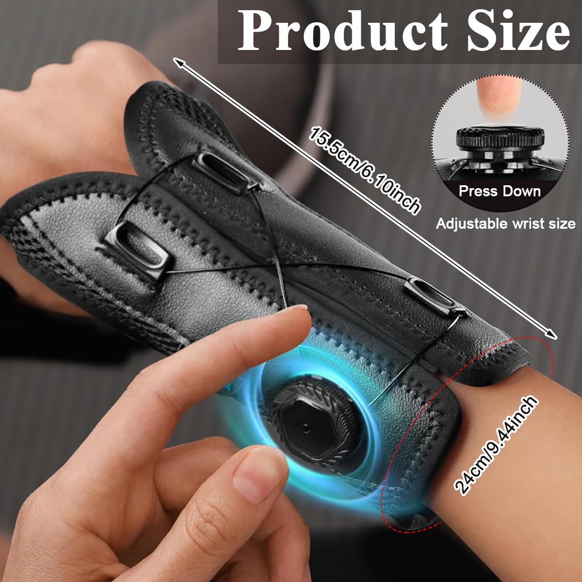 HANNEA Wrist Brace for Carpal Tunnel with Adjustable Knob and Metal Splint | Breathable Support