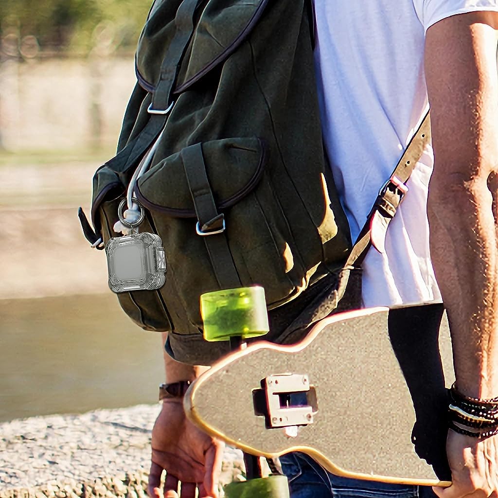 Zeitel Earbuds Case for Samsung Galaxy Buds2 Pro with 4 Corner Airbag Lock and Hook Black