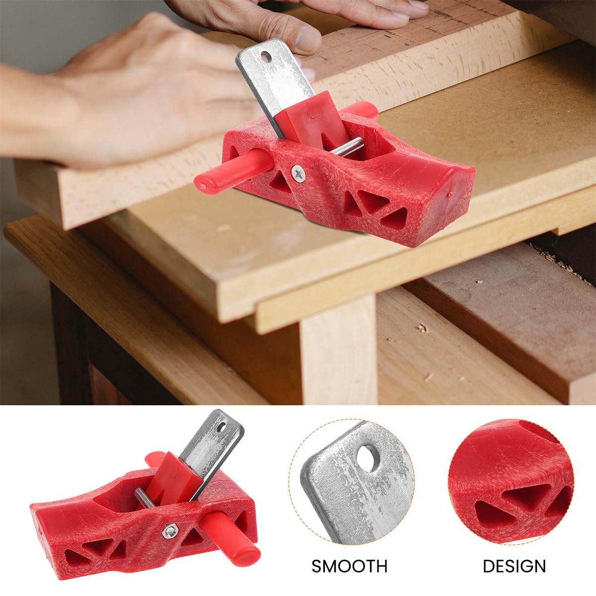 Serplex Hand Planer for Woodworking with Finely Ground Steel Blade & Ergonomic Grip | Ideal for DIY Carpentry and Furniture Trimming