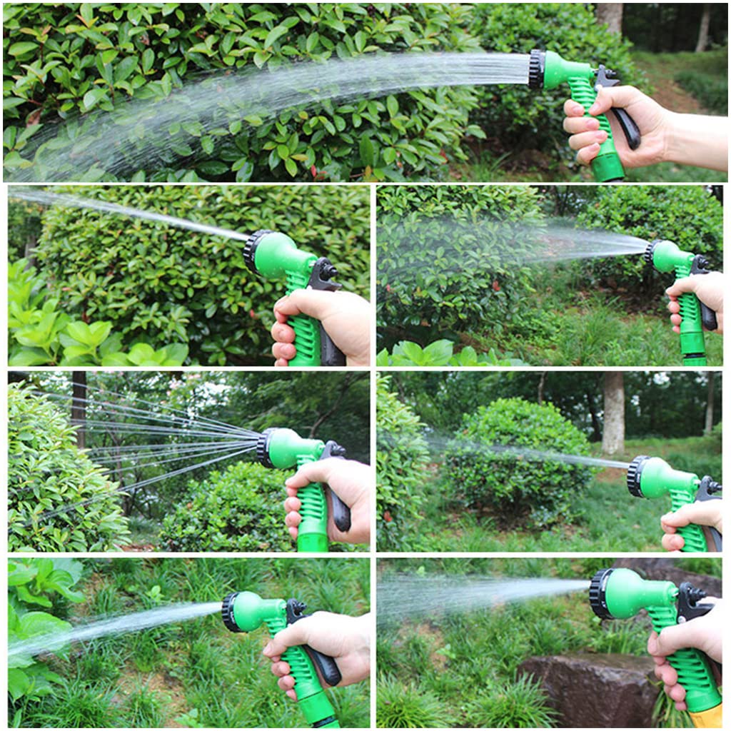 Optifit Garden Hose Kit for Home and Car Washing featuring 32ft PVC Hose and 7 Spray Modes