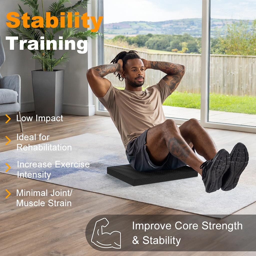 Proberos Exercise Balance Pad for Yoga and Therapy with 4cm Cushion | High Resilience TPE 40x33cm