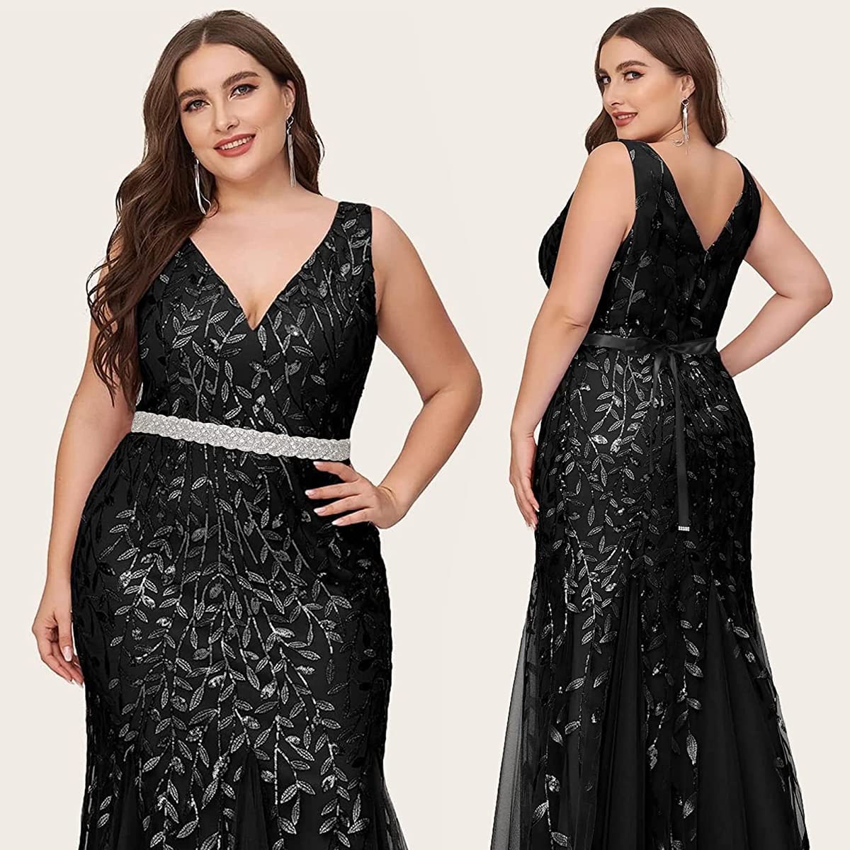 PALAY Women's Dress Belt for Wedding and Formal Gowns with 43×2.5cm Rhinestone Applique | Handmade Ribbon Sash for Bridal Party Dresses