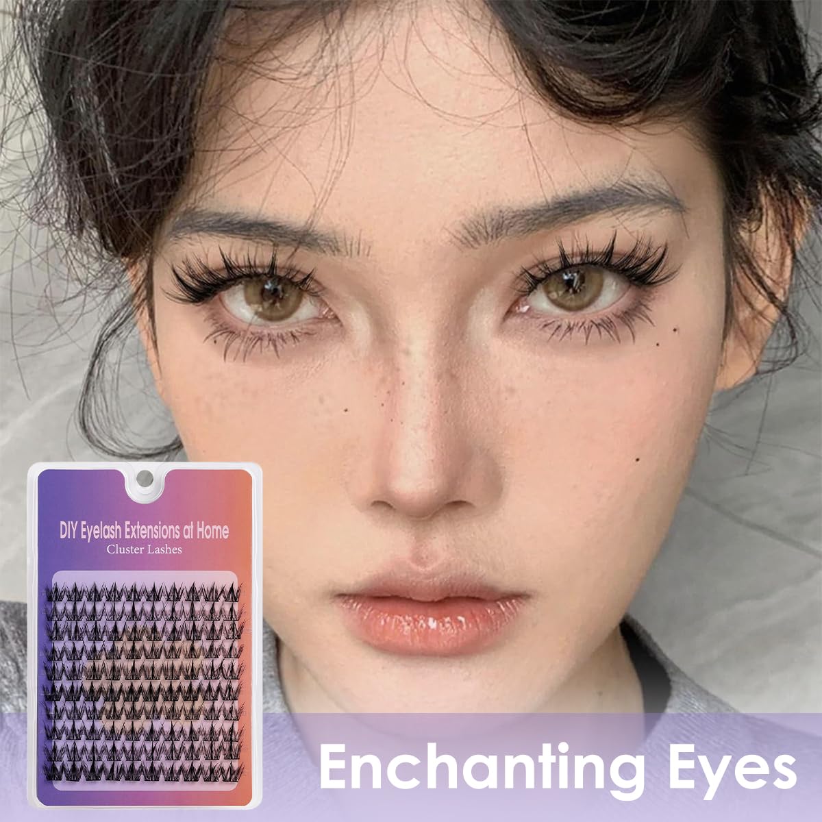 MAYCREATE Wispy Lash Clusters 100PCS for DIY Extensions with V Shaped Design | Soft Synthetic Fiber