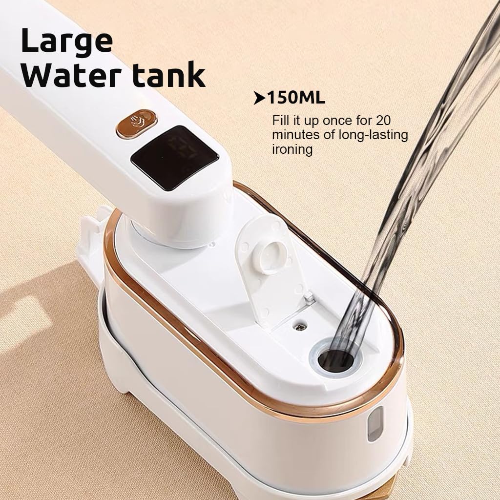 Supvox® Handheld Steamer for Clothes LCD 1200W Handheld Garment Steamer with 3 Levels Travel Handheld Garment Steamer with 150ml Water Tank & Iron Plate Cover with Intergrated Hook