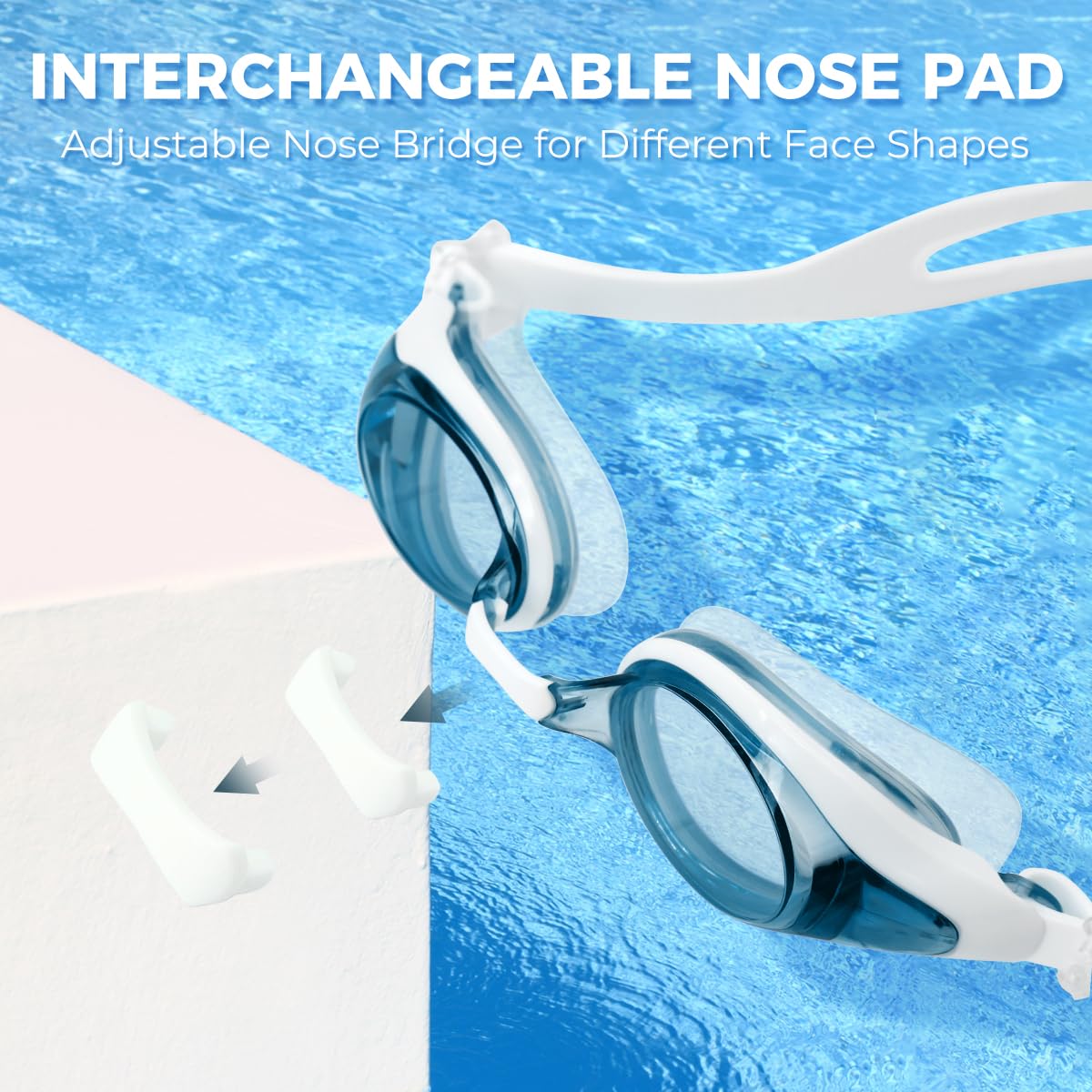 Proberos Swim Goggles with Anti-Fog Polarizing Lenses and UV Protection | 2 Pcs Leakproof Silicone Seal for Men and Women