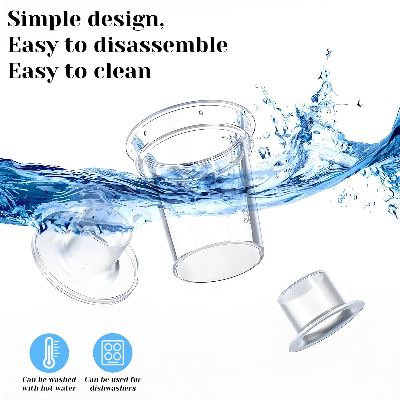 SNOWIE SOFT Baby Milk Powder Container for Travel with Seal Lid and 5×80ml BPA‑Free Cups