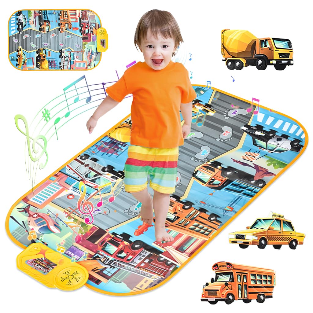 PATPAT Piano Keyboard Musical Mat for Kids 1–6 Years with 9 Sounds and 6 Play Modes | 33.86×20.47 in Foldable Educational Toy