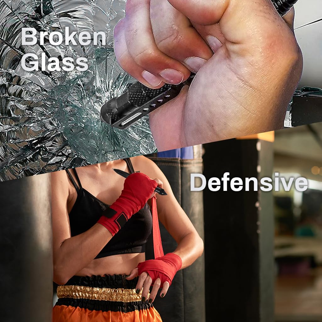 PROBEROS Tactical Pen for Self Defense and Writing featuring 2 in 1 Design | Black 5.9 in