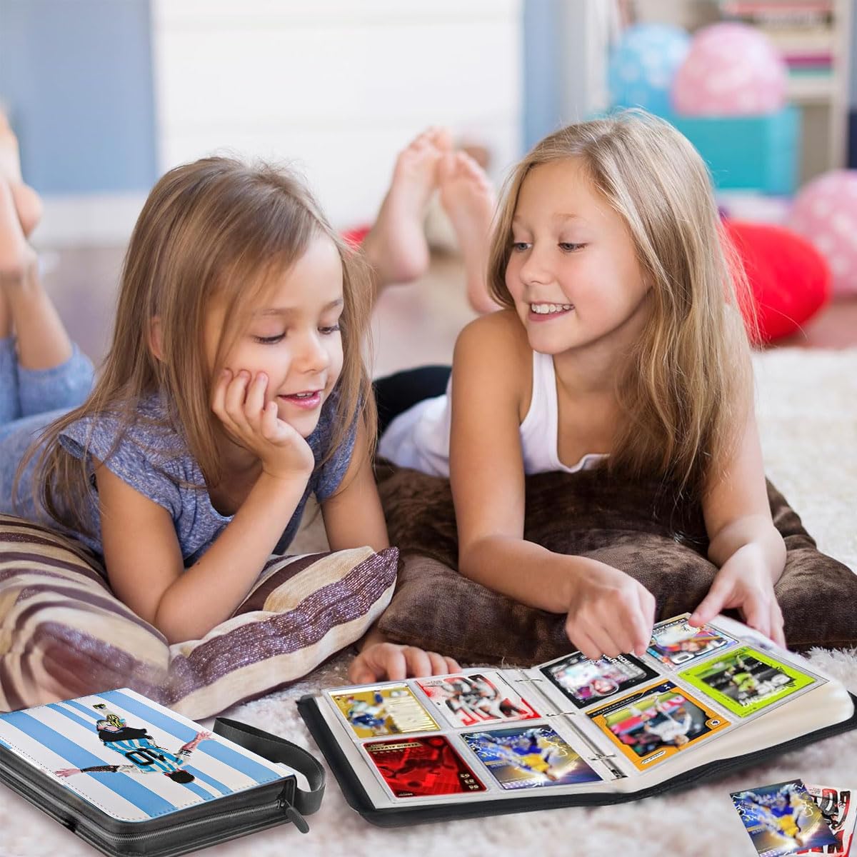 PATPAT Soccer Card Binder for Collectible and Game Cards with 400 Pockets and Zipper Closure | Waterproof PU Cover