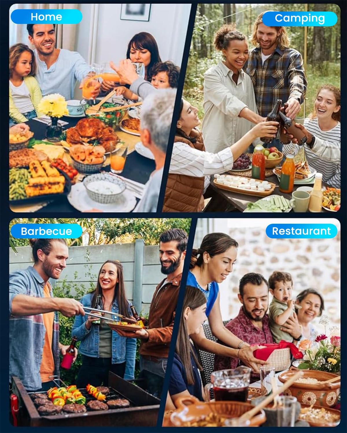 Supvox Electric Pepper and Salt Grinder for Kitchen with Gravity Sensor and Ceramic Core | Stainless Steel Black