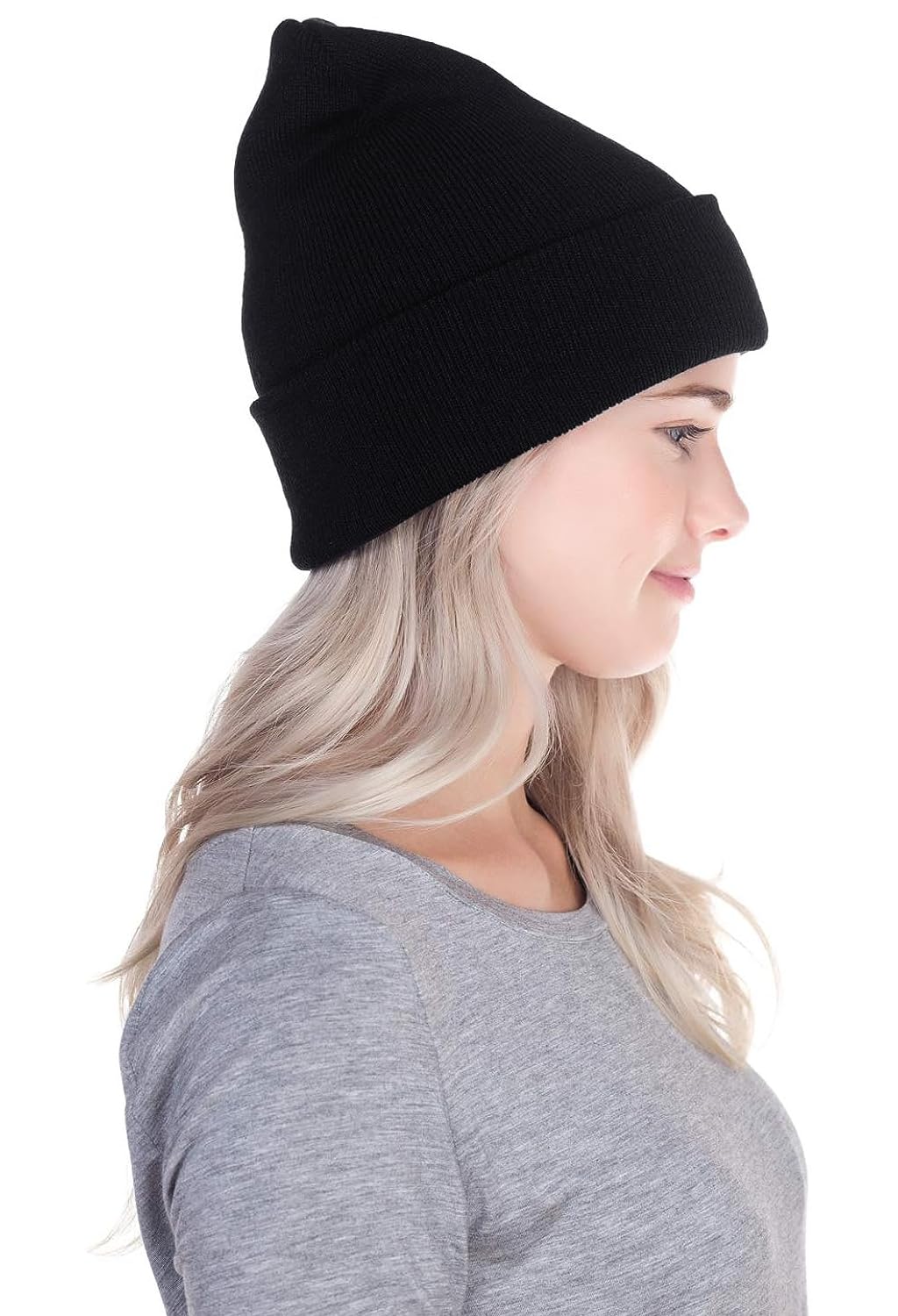 PALAY Winter Beanie Hat for Men and Women with Demon Emoji Embellishment | Soft Acrylic Knit