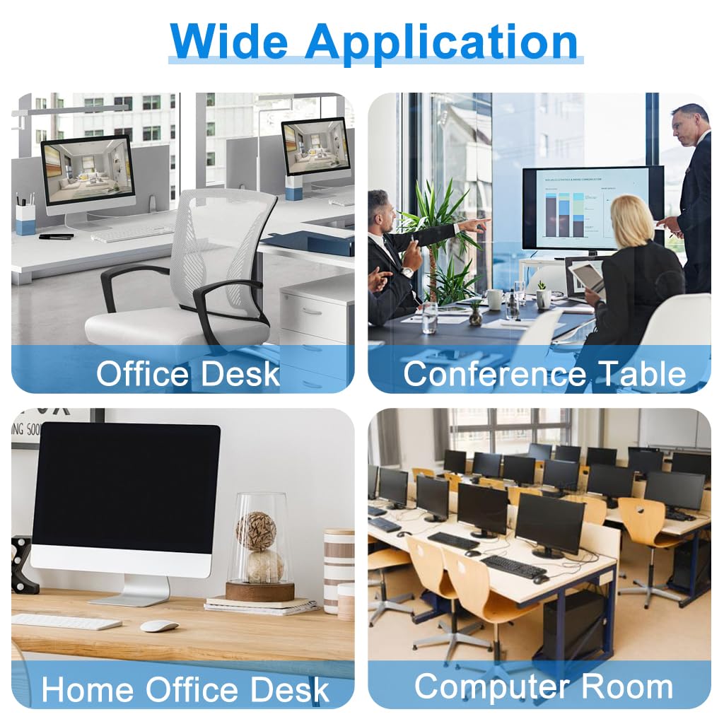 Serplex Desk Grommets for Office Cable Management featuring Multi Slot Design 2.36 in White