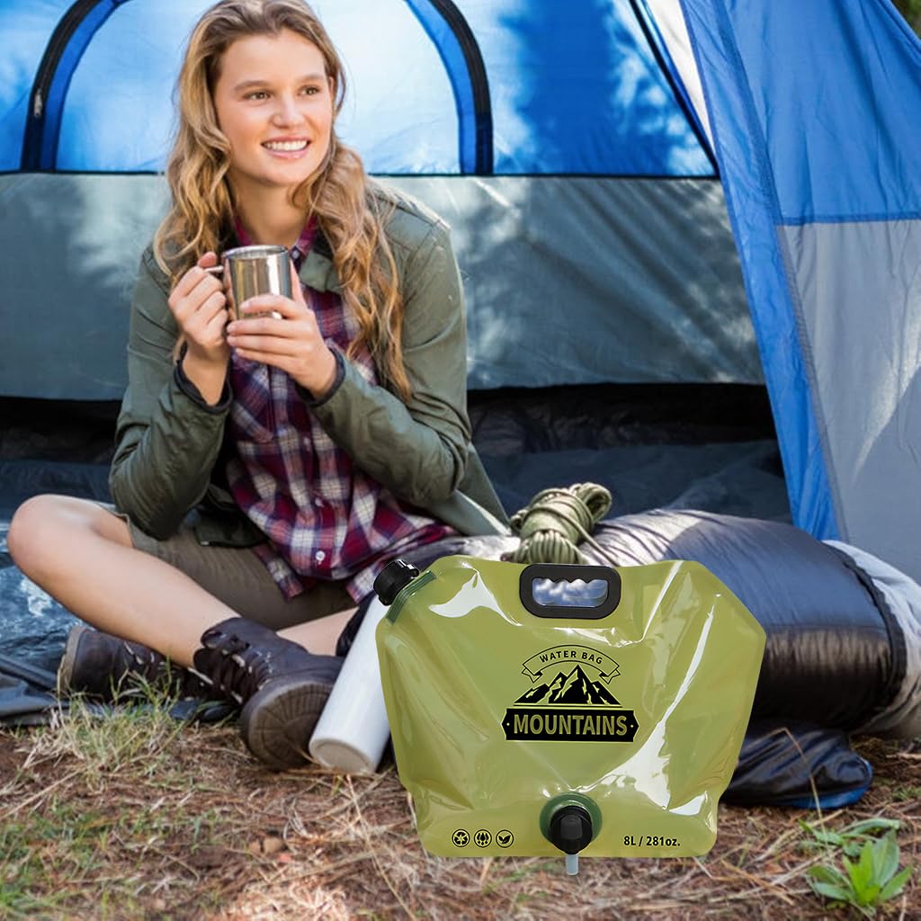 Proberos Water Storage Bag for Outdoor Travel with Leak-Proof Valve and 8L Capacity | BPA-Free TPU