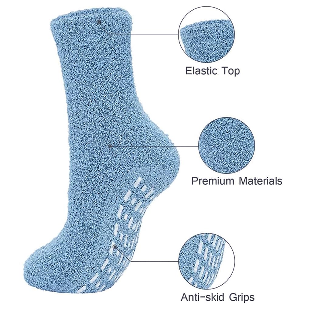 PALAY® 3 Pair Socks for Women Anti-skid Socks Home Floor Socks Coral Velvet Socks Warm Winter Thermal Socks Ankle Socks Ankle Socks for Women