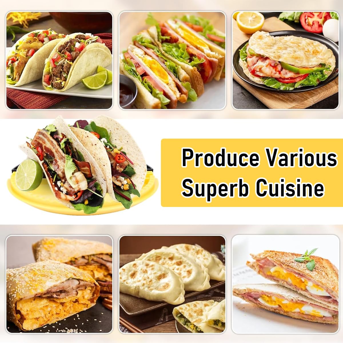 HASTHIP Tortilla Sealer for Burritos and Empanadas featuring Double Sided Press | Easy Cleanup