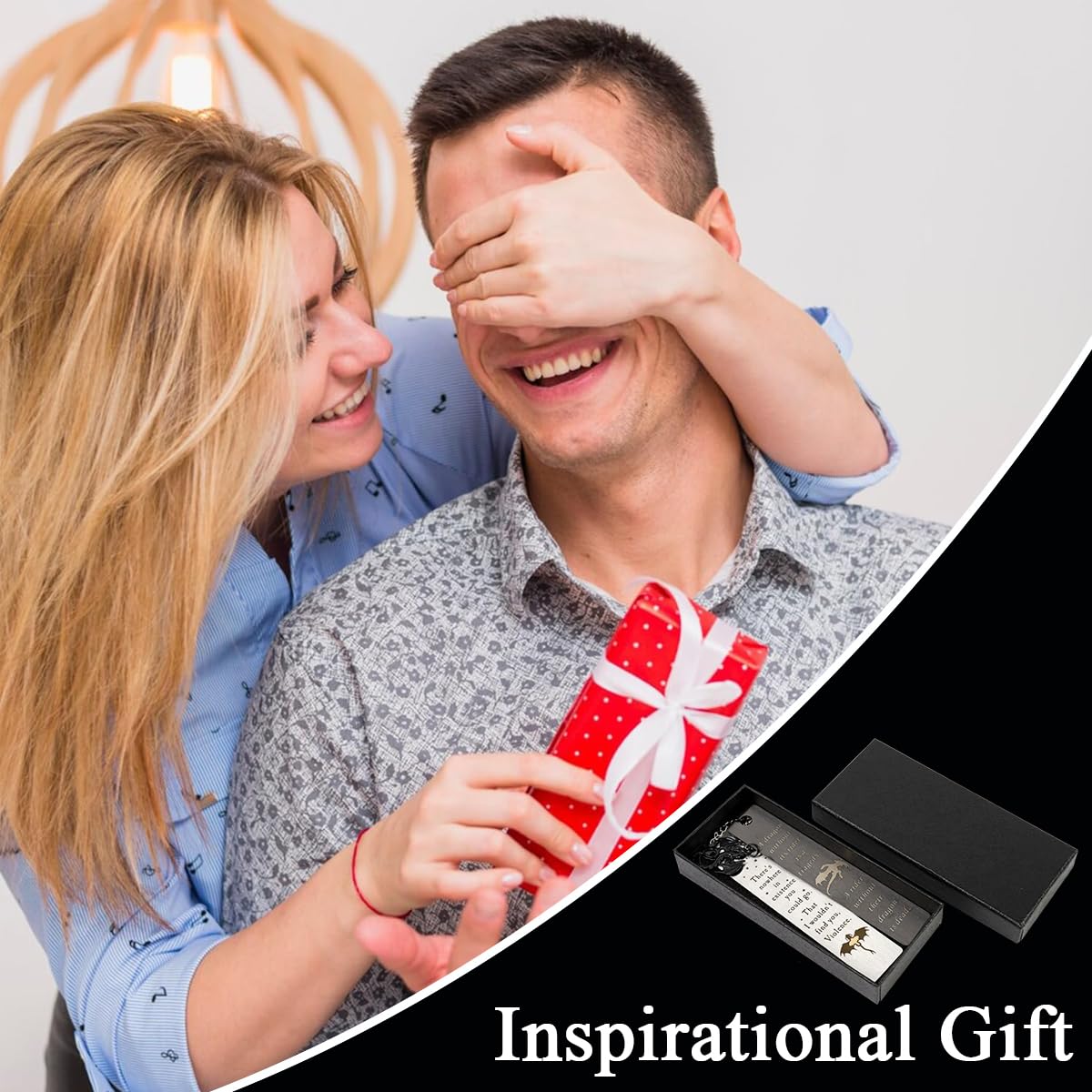 Climberty Metal Bookmark for Bible Reading with Cross Pendant Chain and Gift Box | 2pcs Stainless Steel Christian Gift