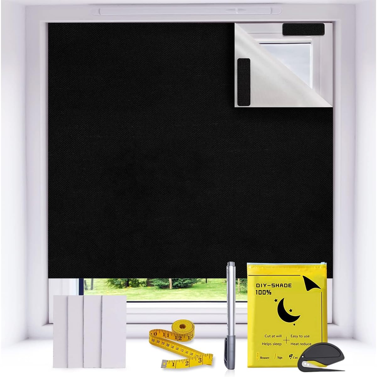 HASTHIP® Portable Blackout Shades Blinds for Windows - 118