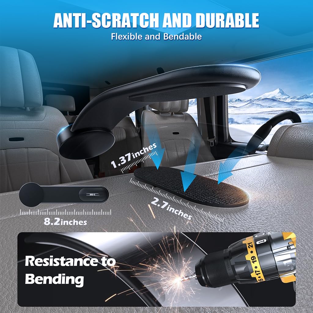 STHIRA Magnetic Phone Holder for Car with N52 Magnet 1.8kg Grip and Flexible Aluminum Arm | Dashboard and Home Use